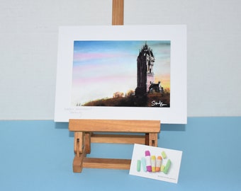 Wallace Monument Pink sky landscape