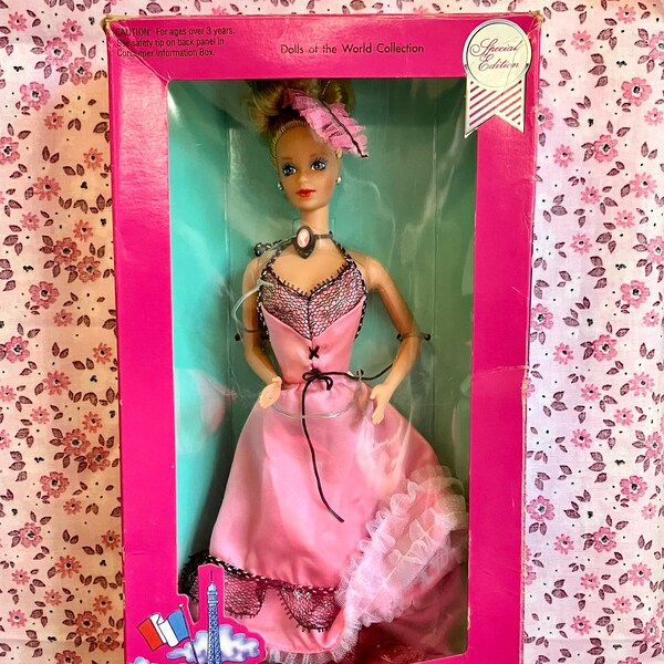 Barbie Parisian Can-Can Dancer Doll, Vtg 1990