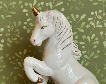Miniature Unicorn Porcelain 4 3/4” Vintage
