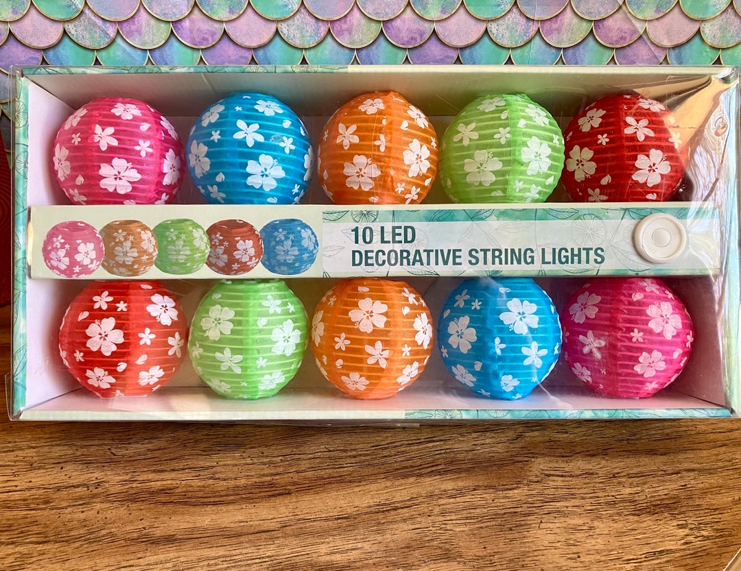 Tiki String Lights LED, Hawaiian Luau or Tiki Party Lights, Backyard