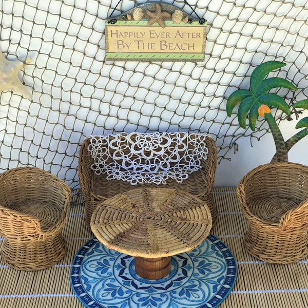 Vintage Wicker Doll Furniture