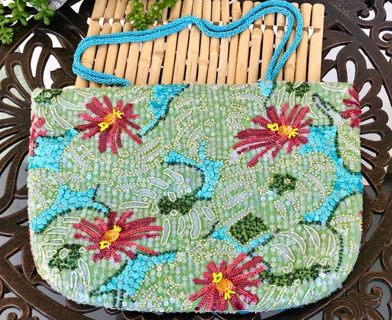 Hawaii “Hula Gurlz”  Beaded  Sequinced Purse - image 3