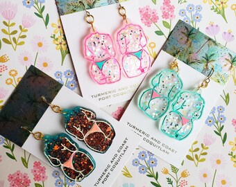 Sugar Rolls Body Earrings - curvy bum self love body positive earrings, handmade earrings,  jewelry clip on