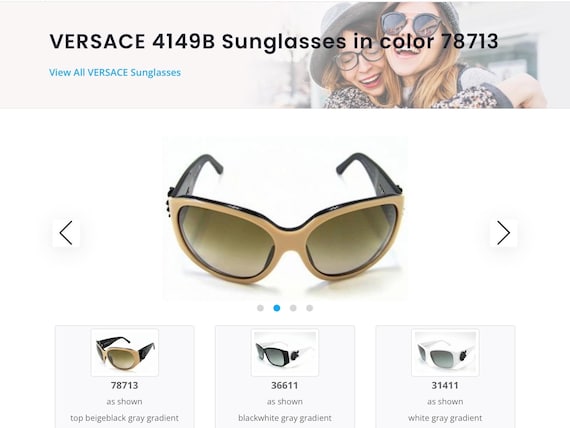 Vintage Versace Sunglasses 4149B: Beige Black Gra… - image 3
