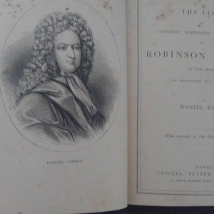 antique book of Robinson Crusoe