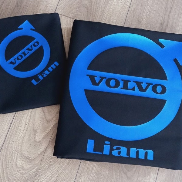 FREE Personalised  Truck / Lorry Volvo Single Quilt Cover, with Volvo logo