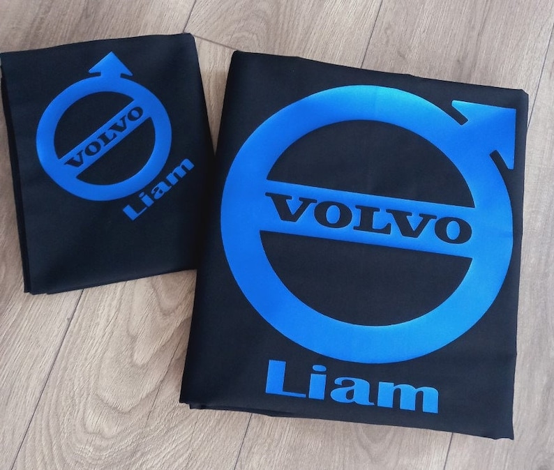 FREE Personalised Truck / Lorry Volvo Single Quilt Cover, with Volvo logo image 1