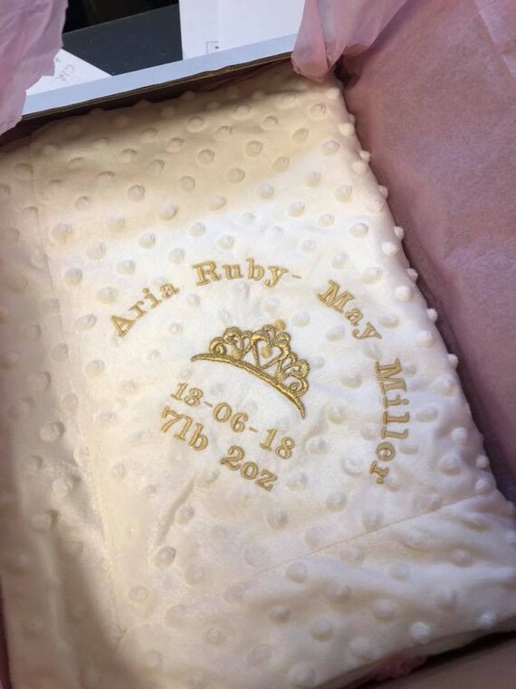 personalised minky blanket