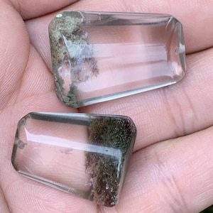 You Pick!Natural Green Phantom Quartz Pendants/Drilled Green Minerals Beads/Volcanic mud Crystal/Garden Crystal/Crystal Jewelry Making
