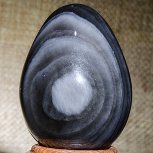 Best Natural Rainbow Sheen Eye Obsidian Egg,Black Obsidian Egg,Obsidian Quartz,Healing Crystal,Home Decoration,Gift#4796