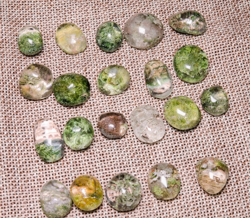 5 pcs Garden Quartz Pendant,Scenic Quartz Pendant,lodalite,Crystal Necklace,Rainbow Inclusions,Shaman Quartz,Gift for Her,Jewelry,Undrilled