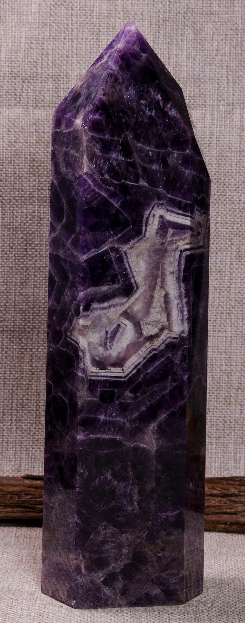 2710gEXTRA LARGE Chevron Amethyst Crystal Tower,Auralite 23 Crystal Point,Healing Crystals and Stones,Decor,Chakra,Reiki,Gift for Him