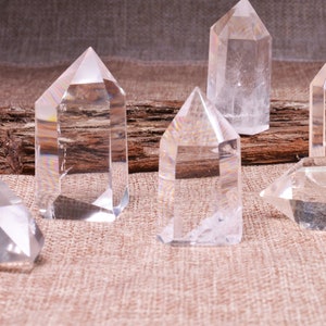 Clear Crystal Quartz Tower,Clear Crystal Quartz Point,Healing Stone,Obelisk Point,Crystal Grids,Energy Balancing,Gift for Her,Reiki,