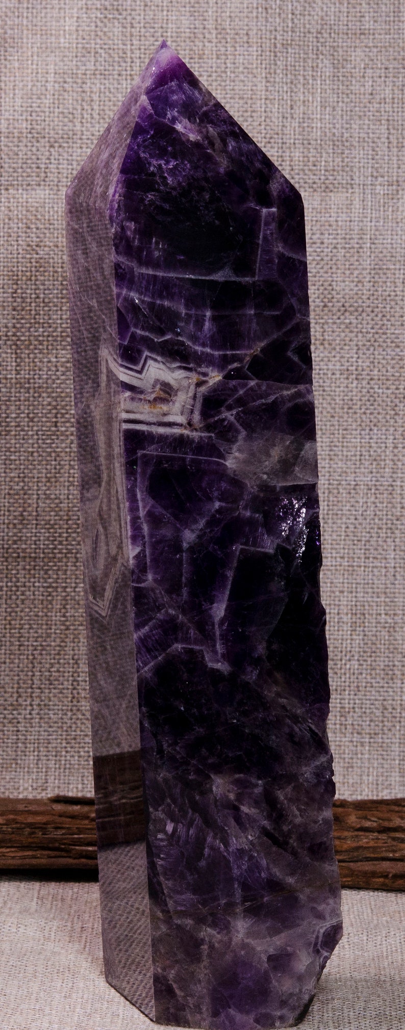 2710gEXTRA LARGE Chevron Amethyst Crystal Tower,Auralite 23 Crystal Point,Healing Crystals and Stones,Decor,Chakra,Reiki,Gift for Him