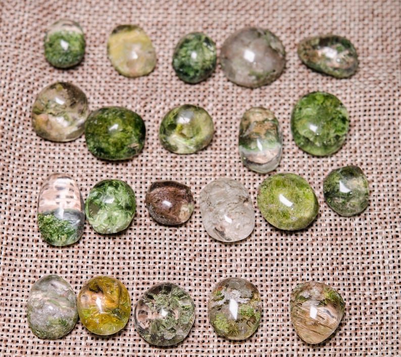 5 pcs Garden Quartz Pendant,Scenic Quartz Pendant,lodalite,Crystal Necklace,Rainbow Inclusions,Shaman Quartz,Gift for Her,Jewelry,Undrilled