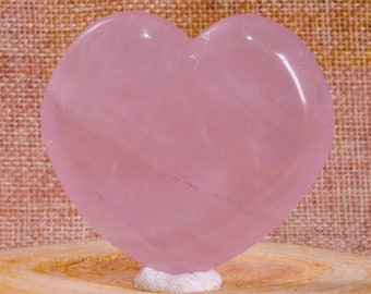 Clear Rose Quartz Necklace,Pink Stone Pendant,Rose Quartz Heart Shape,Gift for Her,Gift for Mom,Pink Stone Heart,Stone Necklace,#4894