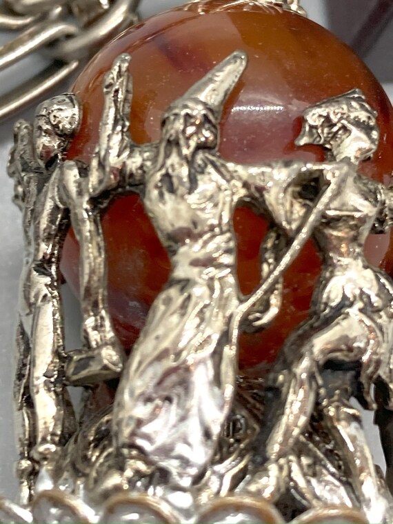 Bartolozzi-sque Carnelian Agate Character Necklace - image 8