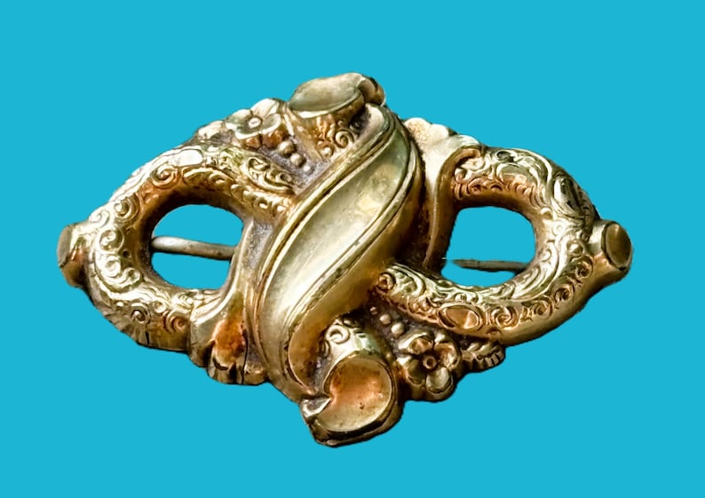 Antique Intricately Engraved Gold Filled Pin - Etsy