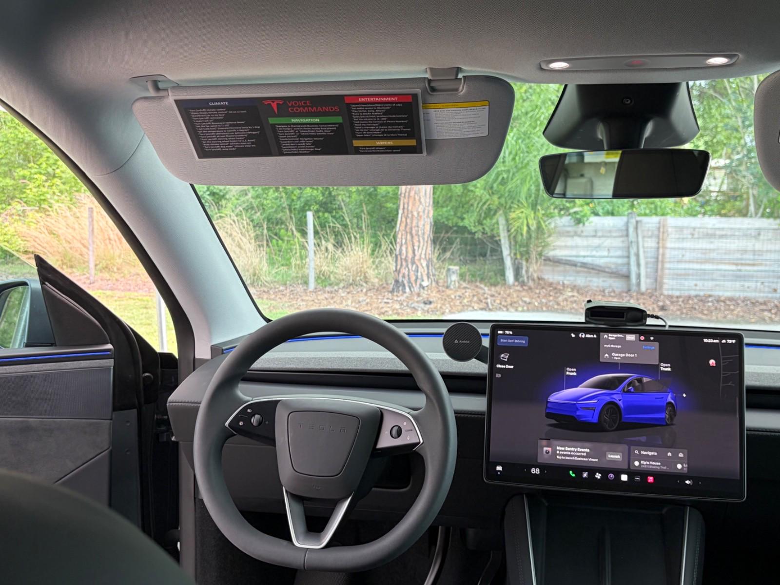 Tesla Voice Command Placard for All Modelss,3,x,y & Cyber
