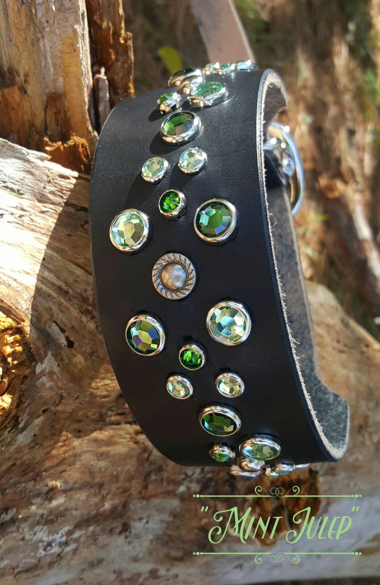 MINT JULEP Dog collar, Christmas Gift for dog, Pitbull, Doberman collar