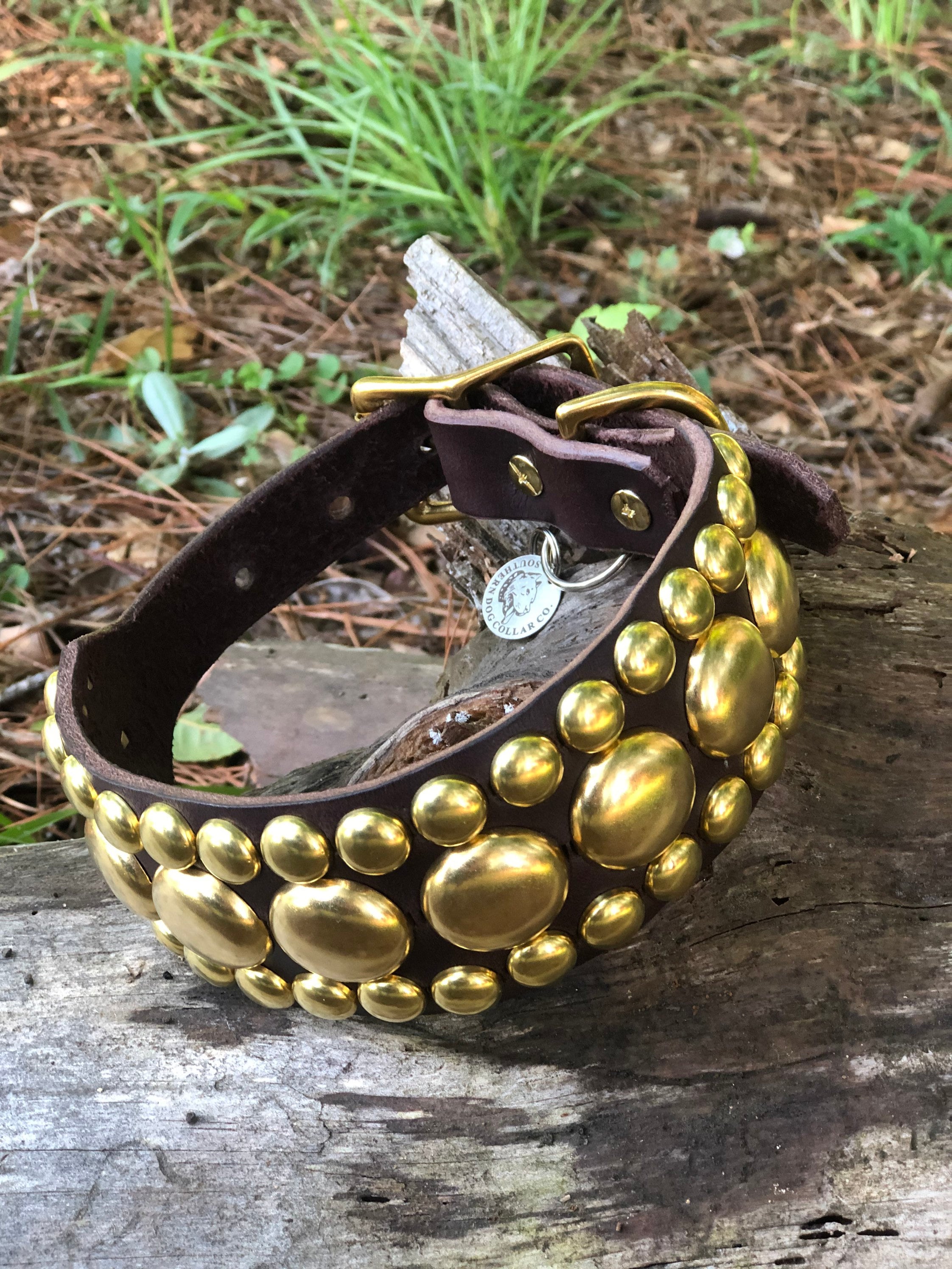 Halo Leather Dog Collar wide Leather dog collar dog collar Etsy