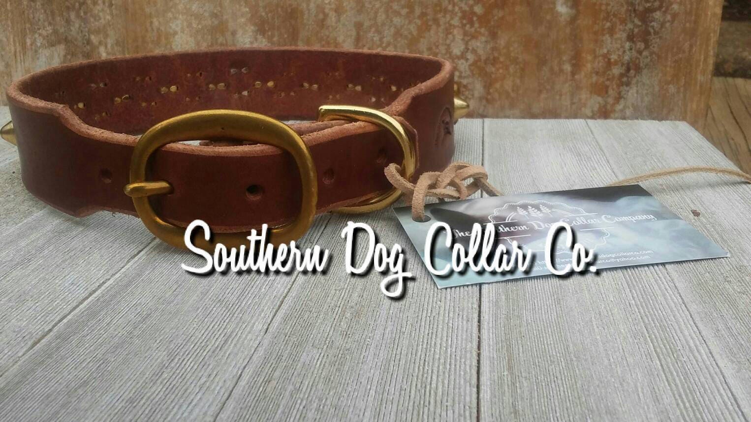 Leather dog collar, personalized pet tag, personalized dog collarboy