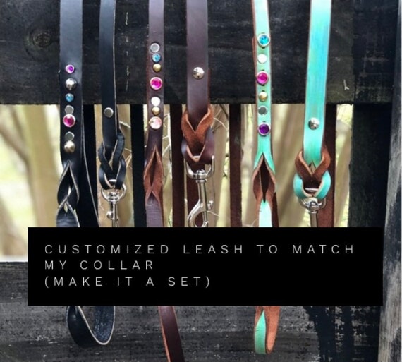 Custom braided  leather dog leash ,customizable to match dog collar- braided lead, 5 ft leash for large dog, small dog leash