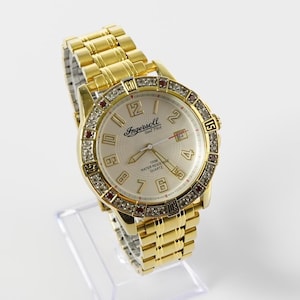 Ingersoll Gems Pilot Watch I G0417IP, Golden color unisex mens watch, Gift for him, Men&#39;s wristwatch, watch vintage clothes, womens watch