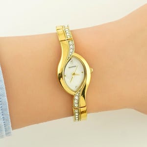 Women's Sekonda watch, Watch in original box, Gold tone watch, Quartz watch, gift for her, gold tone watch, gold colored wristwatch