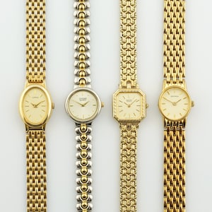 Vintage Women's Lorus Watch, Citizen gold colored womens Watch, Ladies cocktail wristwatches, Gift for her