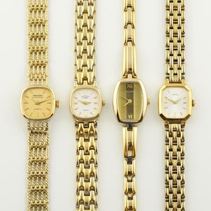 Vintage Women's Seiko Watch, Imado women's Watch, Rectangular watch, Ladies cocktail wristwatches, Gift for her, gold tone wristwatch