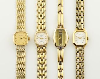 Vintage Seiko Gold Tone Women's Watch, Imado Octagonal Wristwatch