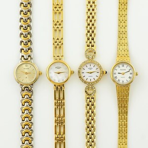 Vintage Womens Rotary and Accurist Watches, Round Gold Classic wristwatch