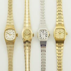 Vintage dames Citizen horloge, Pulsar goudkleurig dameshorloge, damescocktailpolshorloges, cadeau voor haar, vintage gouden horloge