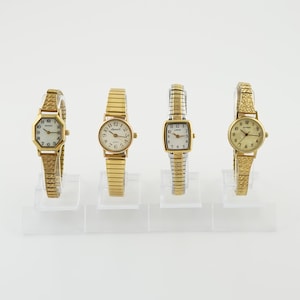 Vintage Women&#39;s Sekonda Watch, Lorus gold plated womens Watch, Ingersoll quartz watch, Thin ladies cocktail wristwatches, Gift for her