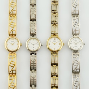 Vintage damesdraaihorloge, Citizen goudkleurig dameshorloge, damescocktailpolshorloges, cadeau voor haar, vintage gouden horloge