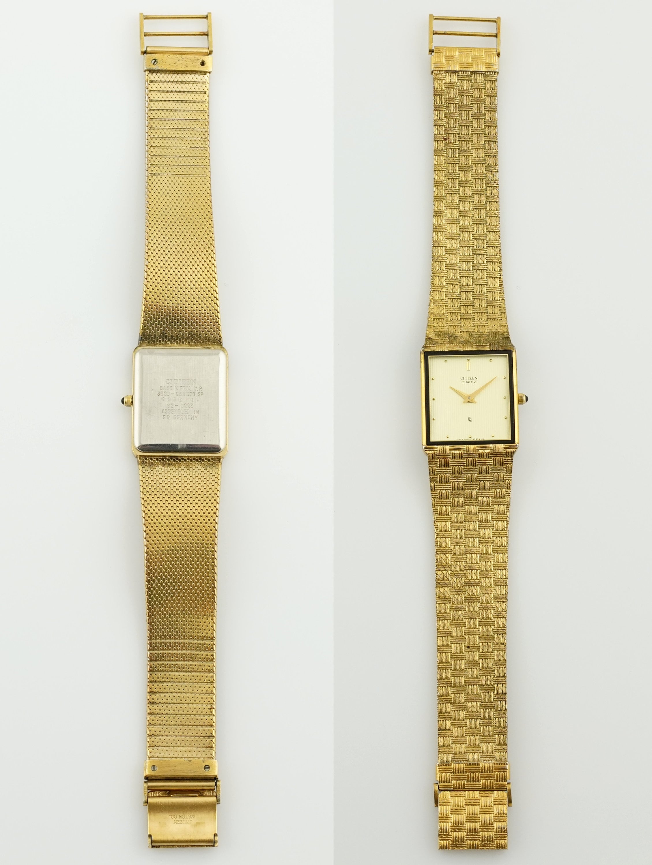 Vintage Women s Citizen watch Gold tone watch wide square wristwatch Quartz watch gift for her