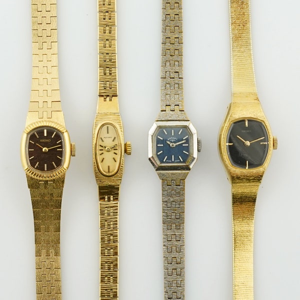 Vintage Women's Rotary Watch, Seiko gold colored womens Watch, mechanical Gold-Toned Watch, Gift for her