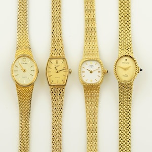 Vintage Timex Watch, Women&#39;s Rotary gold Watch, Thin Ladies cocktail wristwatches, Gift for her, gold tone wrist watch, vintage gold watch