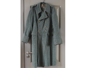 Rare vintage Swiss Wool Military Coat, Overcoat, Greatcoat, Vintage clothing, Swiss Army Coat, Double Breasted Cross Buttons, 1942s