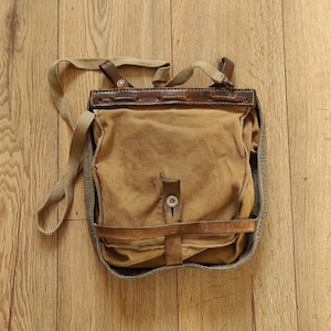 Rara bolsa militar suíça, larp vintage para caminhadas em Bushcraft com sal e pimenta, alforje para bicicleta, bolsa de ombro tipo carteiro, década de 1940