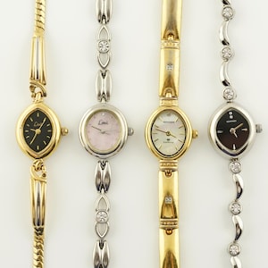 montre Limite vintage pour femmes, montre pour femmes ovale couleur or Sekonda, montres-bracelets de cocktail pour femmes, cadeau pour elle, montre-bracelet décorative en or