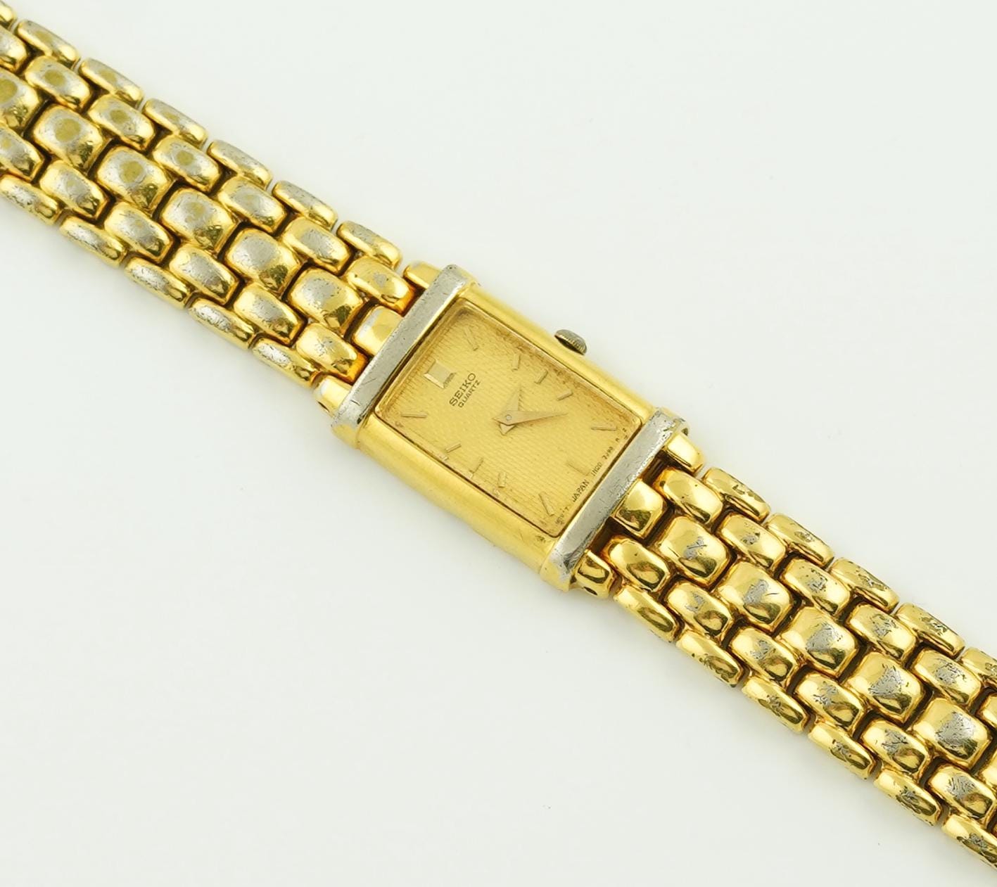 Vintage Seiko gold rectangle dial watch women’s 80s * 1980s Vintage Ladies main image 2