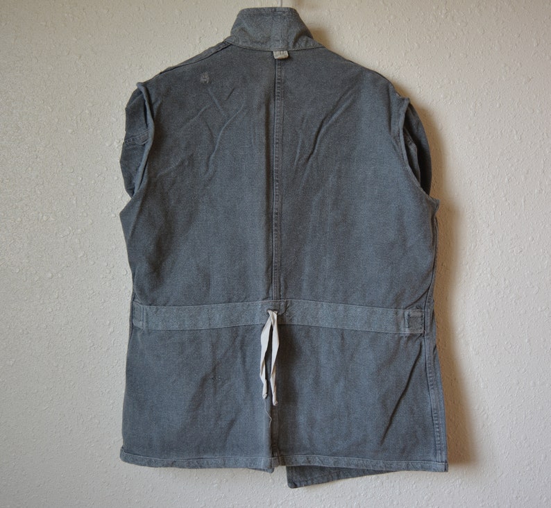 Vintage Swiss Army Gray Denim Jacket Vintage Clothing Etsy