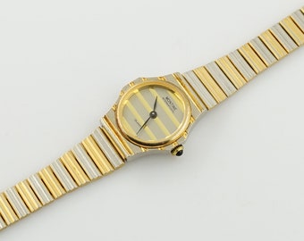 montre Montine pour femme vintage, montre bicolore, montre à quartz, cadeau pour elle