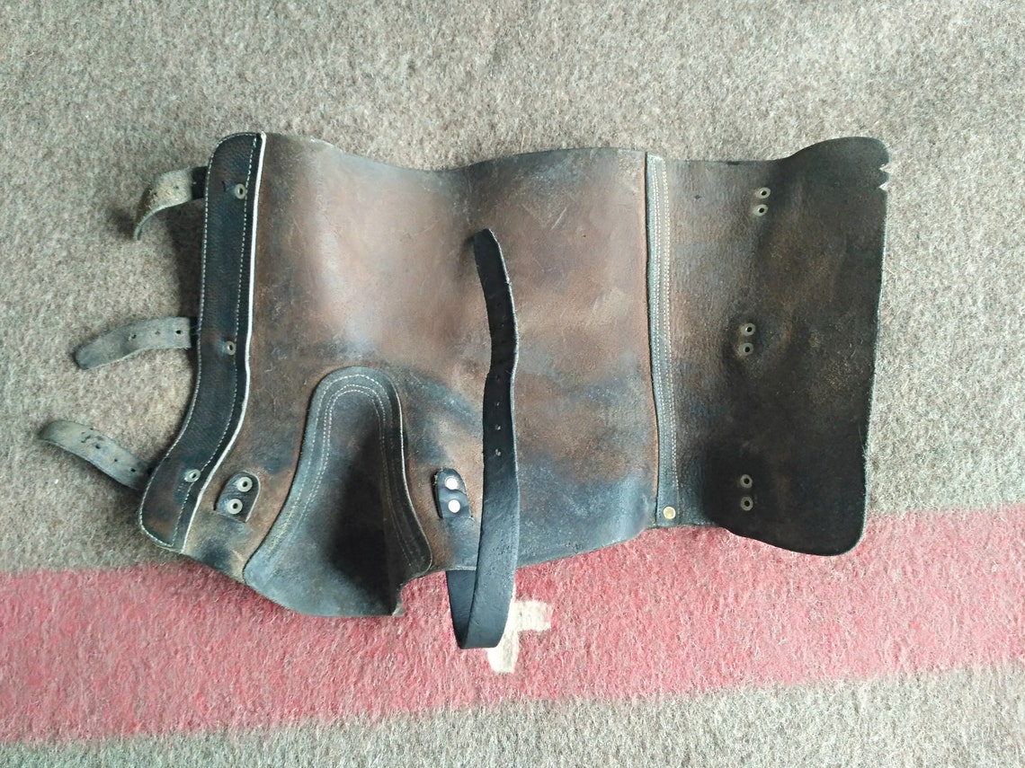 SWISS ARMY GAITERS Swiss Military Gaiters Black Leather Etsy
