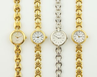 Vintage Pulsar Womens Watch, Electro Gold Plated Avia, Mother of Pearl Dial, Accurist wristwatch
