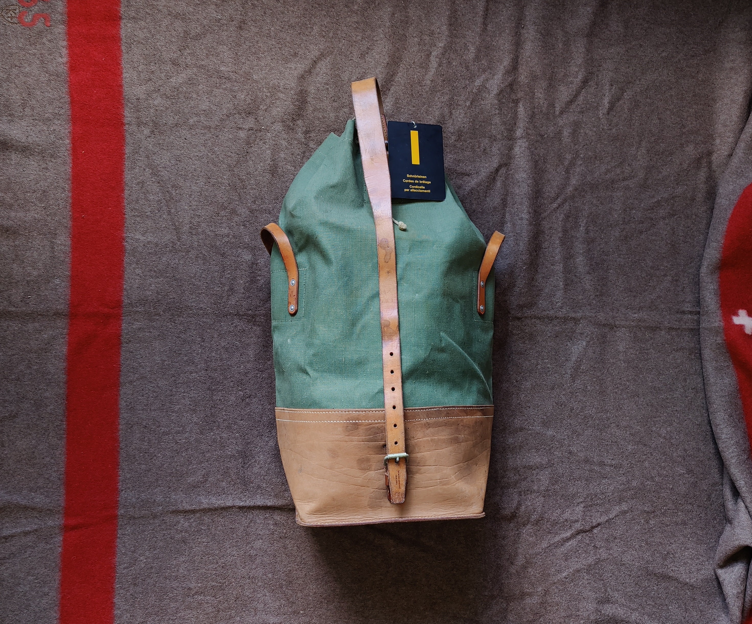 Vintage Swiss Army Duffle Bag Large Swiss Army Backpack Swiss Military Duffle Bag Canvas Duffle Bag Swiss Army Rucksack Swiss bag 1968