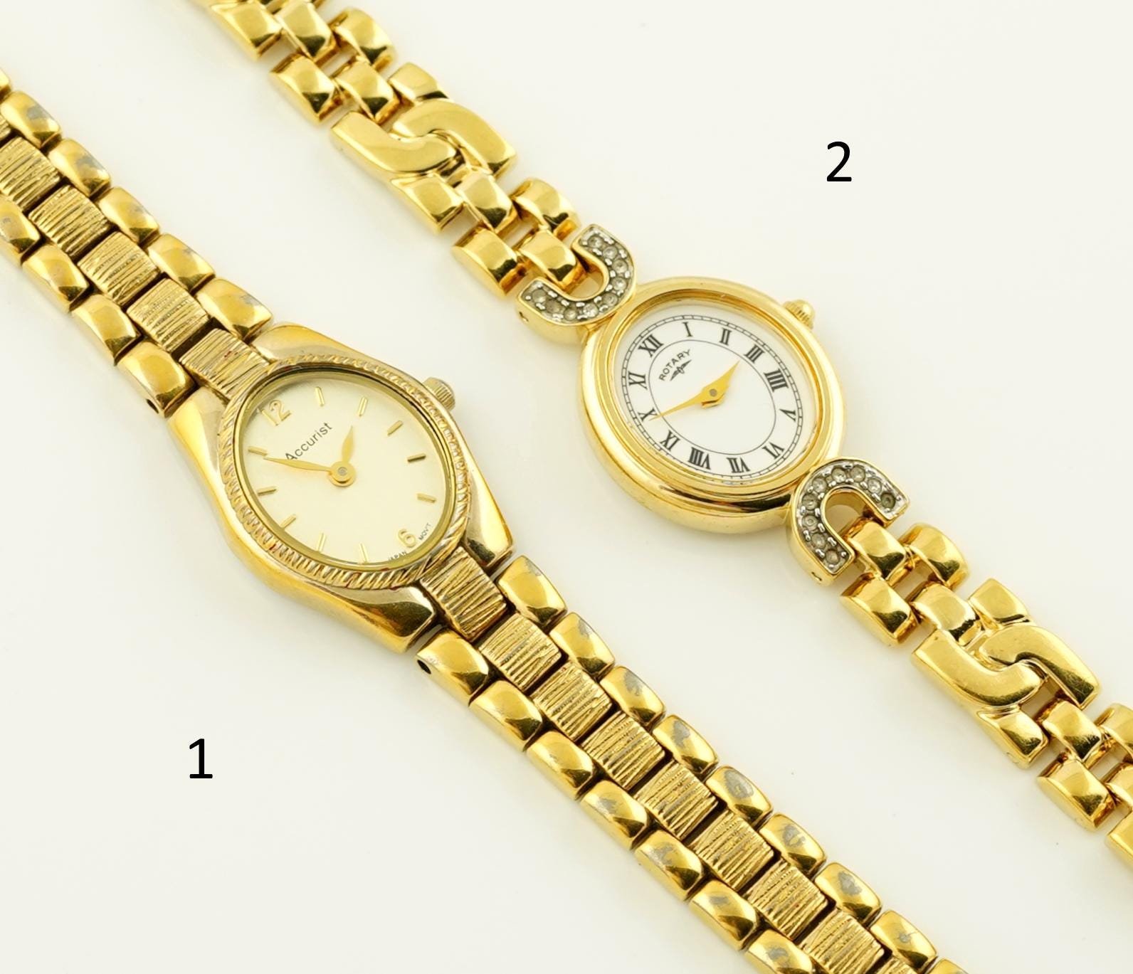 Vintage Pulsar Gold Watch, Womens Rotary Oval Wristwatch 