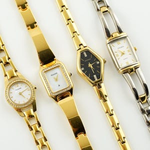Vintage Women's Accurist Watch, Sekonda gold colored womens Watch, Ladies cocktail wristwatches, Gift for her, vintage gold watch